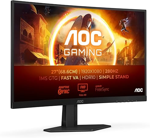 Black Friday 2024: Monitor Curvo AOC C27G4ZXED 27'' FHD 280 Hz